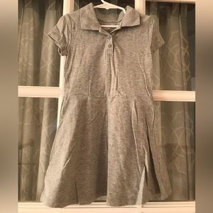 Old Navy size 5T gray polo collar dress uniform preppy in EUC